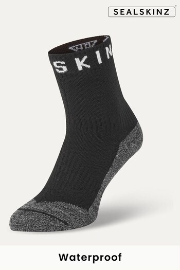 SEALSKINZ Somerton Waterproof Warm Weather Soft Touch Ankle Length Black Socks (199772) | £33