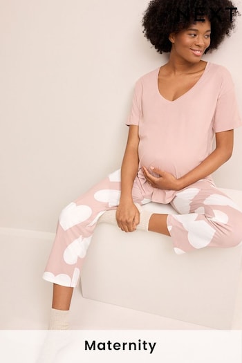 Pink Heart Maternity Cotton Pyjamas (199836) | £20