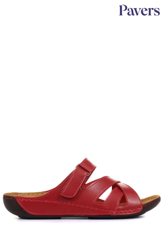 Wide fit sale red sandals