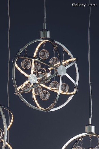Gallery Home Silver Moory Ceiling Light Pendant (200348) | £348