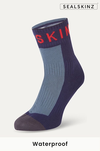 SEALSKINZ Mautby Waterproof Warm Weather Ankle Length Green Socks with Hydrostop (200394) | £32