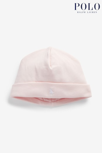Polo Ralph Lauren Baby Pink Baby Hat (201044) | £27