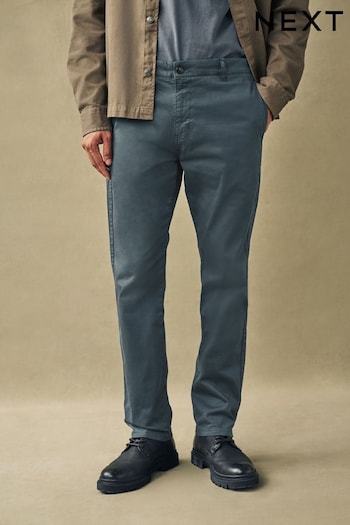 Blue Slim Fit Premium Laundered Stretch Chinos Trousers (201490) | £32