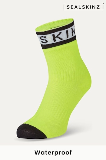 SEALSKINZ Mautby Waterproof Warm Weather Ankle Length Green OKC with Hydrostop (201948) | £32