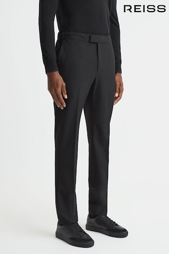 Reiss Black Found Relaxed Drawstring Trousers (201979) | £108