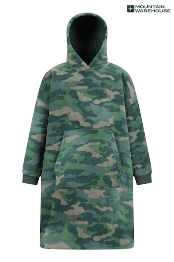 Mountain Warehouse Green Kids Snug Borg Lined Hooded Blanket (202194) | £29