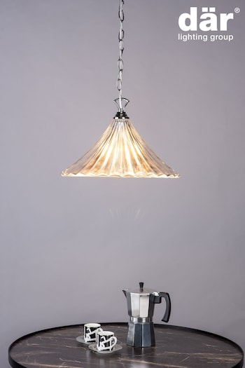 Dar Lighting Silver Adreche Ceiling Light Pendant (202265) | £95