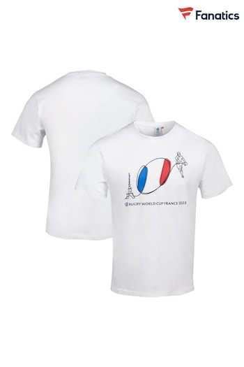Fanatics Rugby World Cup 2023 Player White T-Shirt (202272) | £25