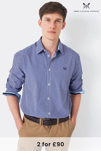 Crew Clothing Company Blue Cotton Shirt (202539) | £57