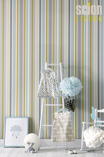 Scion Grey Jelly Tot Stripe Wallpaper Wallpaper (202626) | £37