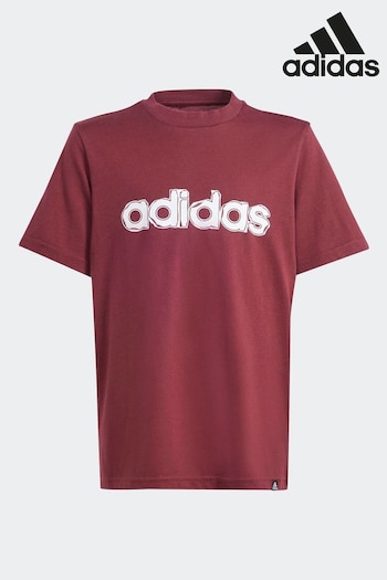 adidas Berry Red Sportswear Table Growth Graphic T-Shirt (202790) | £13