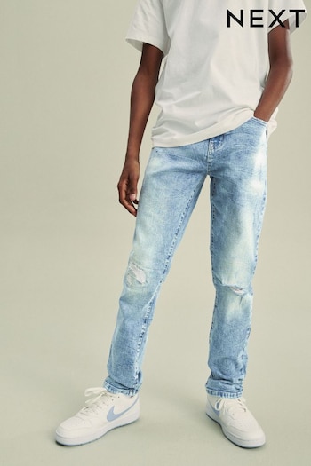 Bleach Denim Distressed Jeans (3-16yrs) (203026) | £14 - £19