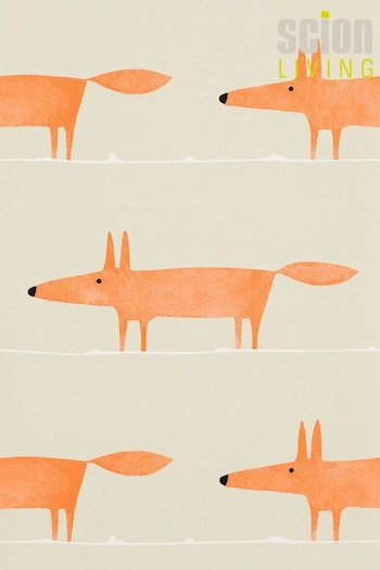 Scion Orange Mr Fox Wallpaper Wallpaper (203257) | £48