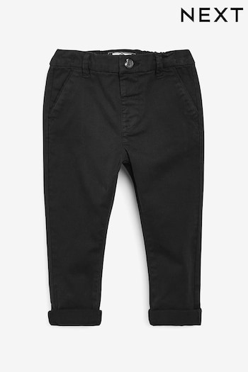 Black Stretch Chino Trousers (3mths-7yrs) (203271) | £11 - £13