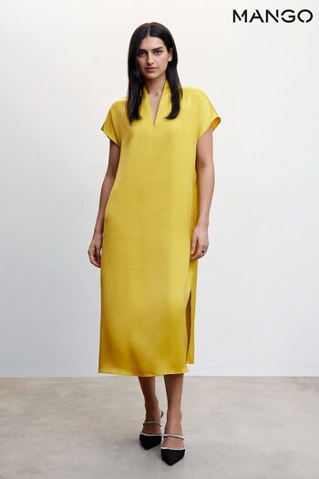 Mango Side-Slit Satin Dress (203320) | £50