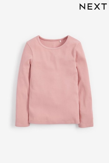 Pink 1 Pack Long Sleeve Ribbed Top (3-16yrs) (203797) | £5 - £8