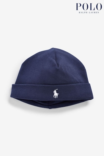 Polo Ralph Lauren Navy Baby Hat (204040) | £27