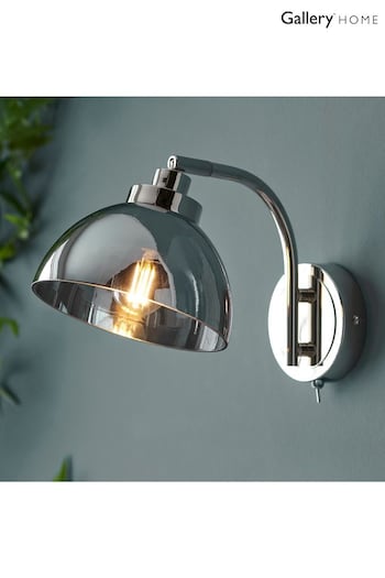 Gallery Home Silver Cambell 1 Bulb Wall Light (204427) | £63