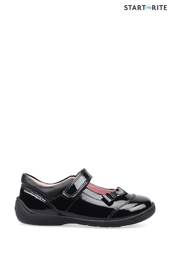 Start-Rite Twizzle Black Patent Leather School POLO Shoes F Fit (204594) | £44