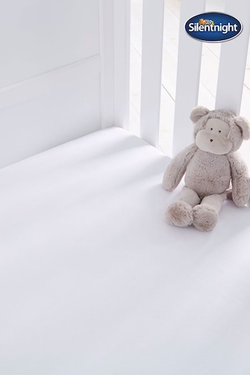 Silentnight Kids 2 Pack White Safe Nights Cot Bed Fitted Sheets (204962) | £18