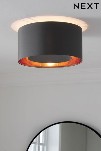 Grey Rico Flush Ceiling Light (205050) | £50