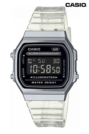 Casio 'Collection' Silver, Black and Clear Stainless Steel Quartz Watch (205068) | £30