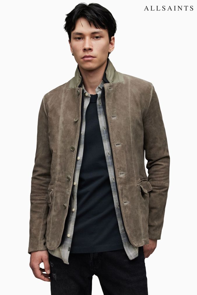 All saints new arrivals survey leather blazer