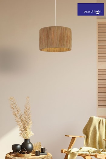 Searchlight Natural Tarragon Raffia Shade (205687) | £39