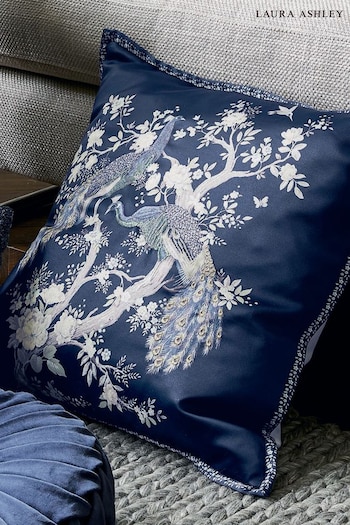 Laura Ashley Midnight Blue Square Belvedere Cushion (205788) | £50