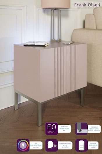 Frank Olsen Mulberry Iona 1 Door Side Table with SMART Features (206102) | £230