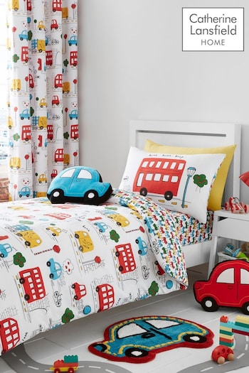 Catherine Lansfield Multi Kids Transport Easy 10974-04777 Duvet Cover And Pillowcase Set (206142) | £14 - £17