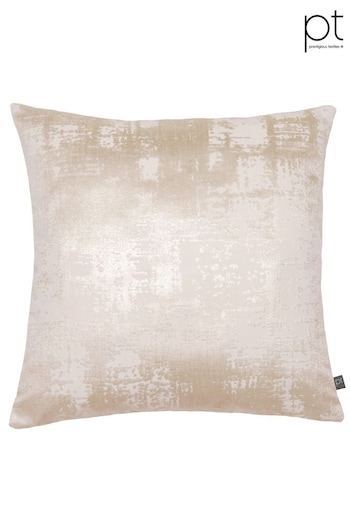 Prestigious Textiles Opal Cream Aphrodite Velvet Feather Filled Cushion (206628) | £45