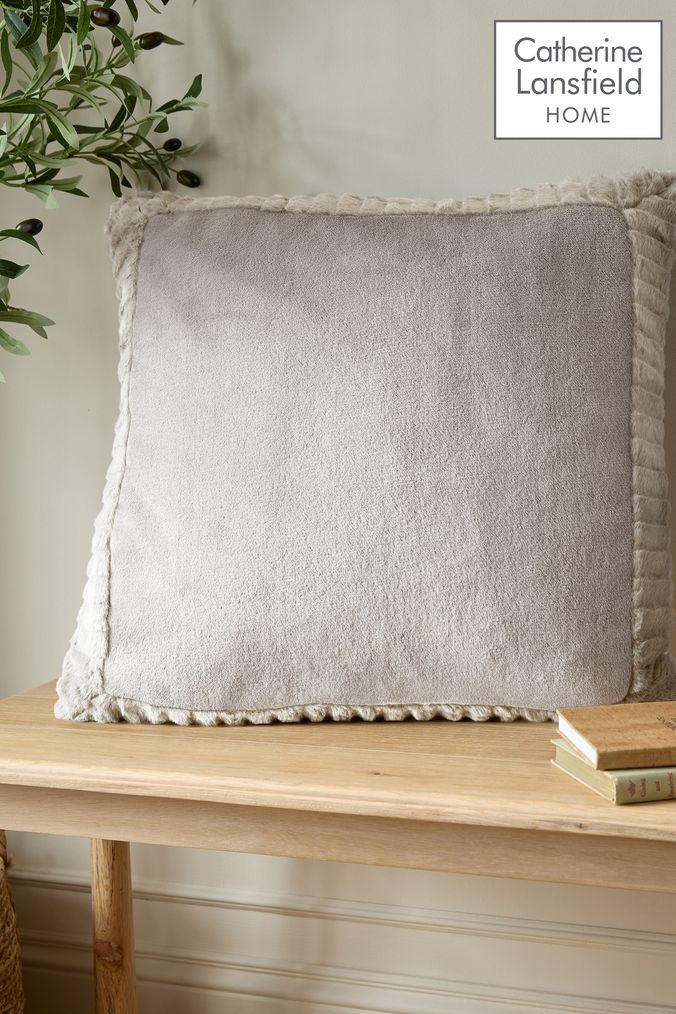 Grey fluffy cheap cushion covers