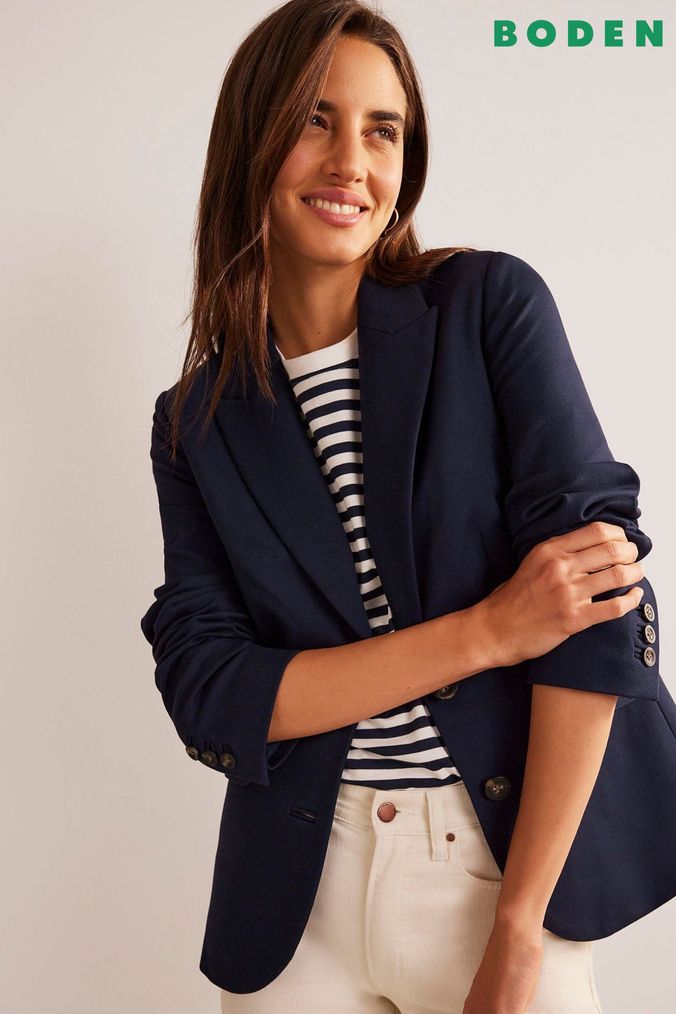 Buy Women s Blue Blazer Petite Coatsandjackets Online Next UK