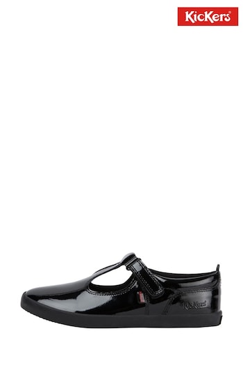Kickers Junior Kariko T-Bar Hook and Loop Patent Leather Shoes (207646) | £32