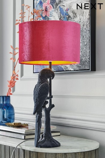 Grey Perry Parrot Table Lamp (207738) | £65