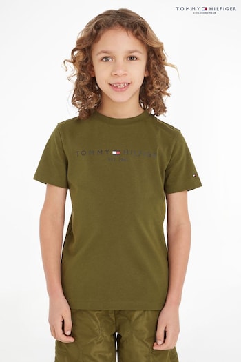 Tommy Tjw Hilfiger Kids Unisex Green Essential T-Shirt (207935) | £20 - £25