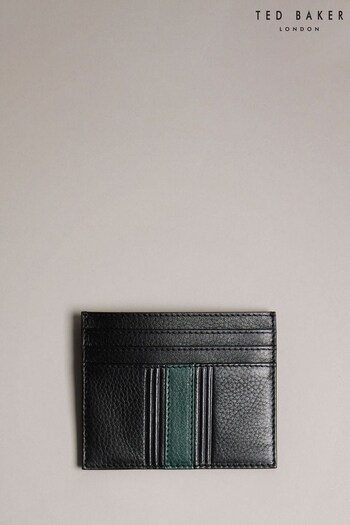 Ted Baker Black Evet Striped Leather Cardholder (208211) | £30