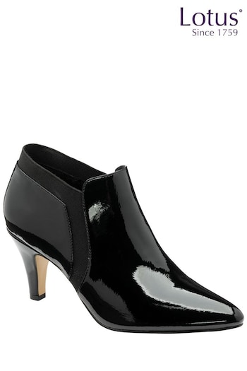Lotus Black Stiletto-Heel Shoe Orange Boots (208272) | £65