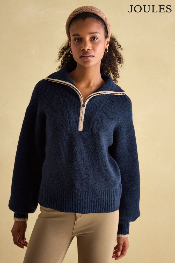 Plain navy jumper womens shop