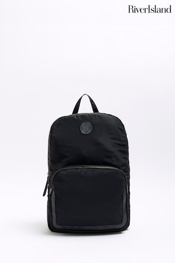 River Island Black Girls Nylon Quilt Backpack (209188) | £20