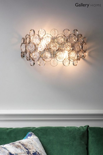 Gallery Home Silver Maura Wall Light (209438) | £226
