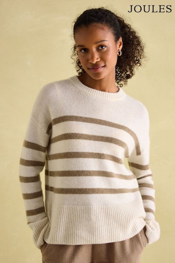 Joules Ivy Tan Brown 100% Cashmere Jumper (209669) | £0