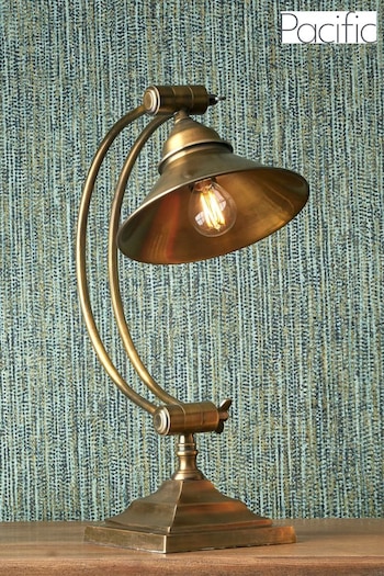 Pacific Brass Kensington Arched Arm Task Table Lamp (209786) | £150