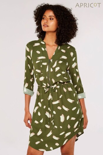 Apricot Green Utility Zip Dress (209822) | £35