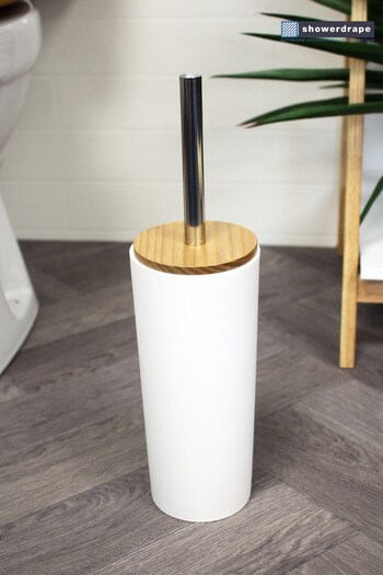 Showerdrape White Sonata Toilet Brush Holder (209829) | £25.50
