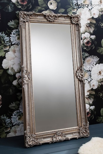 Gallery Home Silver Epping Silver Leaner Mirror (210132) | £200
