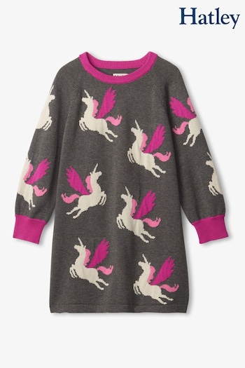 Hatley Grey Unicorn Swing Jumper Dress (210261) | £55