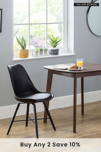 Julian Bowen Black Set of 2 Kari Dining Chairs (210307) | £160