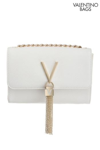 Valentino Bags White Divina tassel Cross-Body Bag (211052) | £75